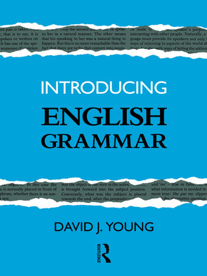 cover image of Introducing English Grammar